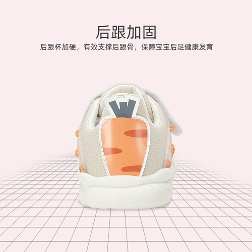 雪娃娃 Детские туфли для раннего возраста, нескользящая утепленная спортивная обувь, осенние, мягкая подошва