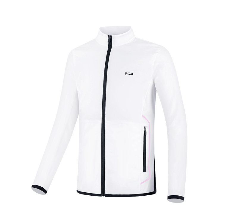 Áo khoác golf trẻ em PGM cổ đứng chống gió chống mưa thu đông — YF455-màu trắng, YF455-màu xanh nước biển, YF455-màu đỏ chi tiết 9