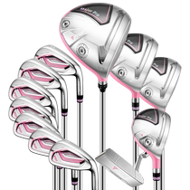 PGM Golf Club Womens Complete Set High Rebound Lightweight Carbon Fiber Titanium Driver Iron Set Telescopic Bag