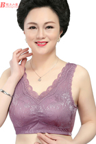 Middle-aged and elderly bra without steel ring vest old size front buckle bra mother underwear new 2020 explosion model