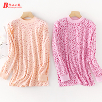 Middle-aged and elderly cotton autumn clothes thin one-piece coat 100% cotton old man round neck autumn winter cotton sweater mother warm