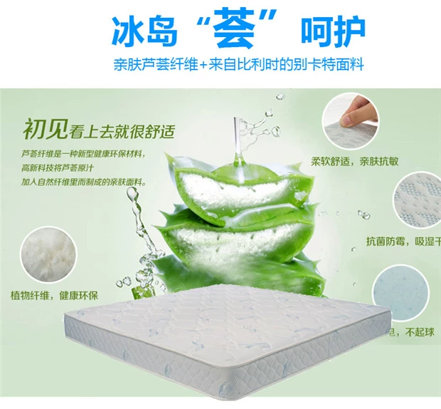 Nệm Suibao Iceland mềm mượt vải lô hội gel memory foam Bảo Nair lò xo đệm bảo vệ cột sống toàn diện - Nệm