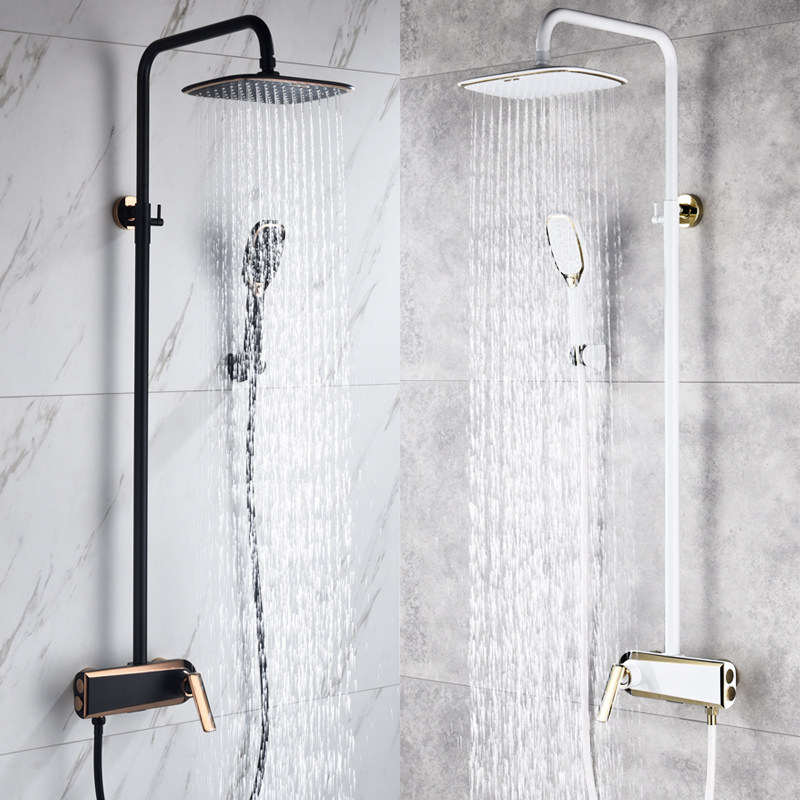 Bellod exposed European-style shower shower kit home powder room bathroom Nordic retro hot and cold shower