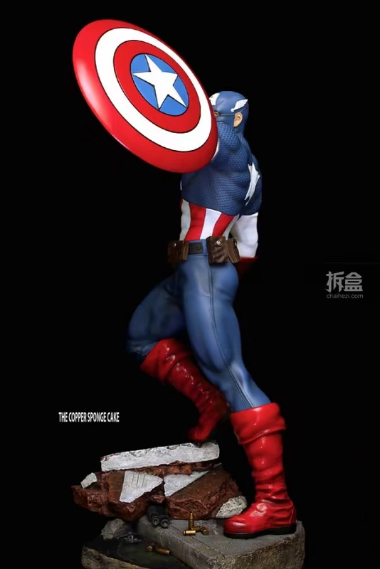 MOMOWU Studios Captain America 1/4 Captain America Tượng toàn thân - Capsule Đồ chơi / Búp bê / BJD / Đồ chơi binh sĩ mô hình chibi iron man