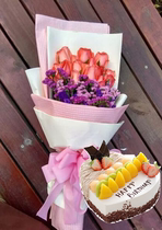 Flower birthday cake booking same City Courier Hefei Wuhu Huainan Maanshan Chuzhou Huaibei delivery door