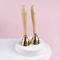 Qianwei Orff musical instrument music teaching aids wooden handle copper bump Bell Bell Bell early education Orff percussion instrument pair