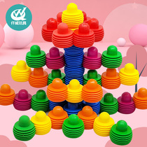 Qianwei circle interspersed young childrens puzzle building flower Wheel Building Block 4-year-old boy and girl plastic assembly toy Enlightenment
