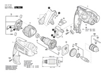 Bosch Bosch GBM13RE electric drill rotary stator carbon brush brush brush gear chuck key parts