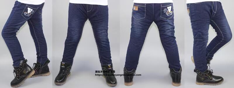 Quần jeans bé trai cộng với nhung cộng với cotton dày mùa đông 2018 quần trẻ em cotton mới cho trẻ em short jean bé trai