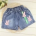 Quần short denim nữ mùa hè mỏng mặc thời trang Hàn Quốc 2019 mới mùa hè đầm lỗ quần trẻ em nóng bỏng - Quần jean quần jean nam mùa đông 1-7 tuổi Quần jean