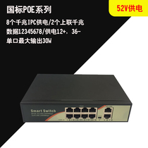 52V national standard 8 2 ports ten ports full gigabit network surveillance camera Wireless AP standard POE power supply switch