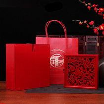 Marriage certificate storage box hair couple wedding wooden box creative commemorative wedding gift collection box protective cover