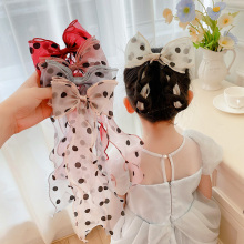 韩国蝴蝶结飘带发夹儿童头饰超仙