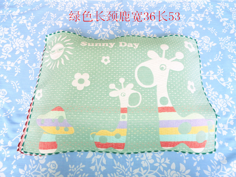 Khăn gối trẻ em cotton gạc một cặp bốn mùa phim hoạt hình bông thấm mồ hôi mẫu giáo bé Ý tưởng từ khóa