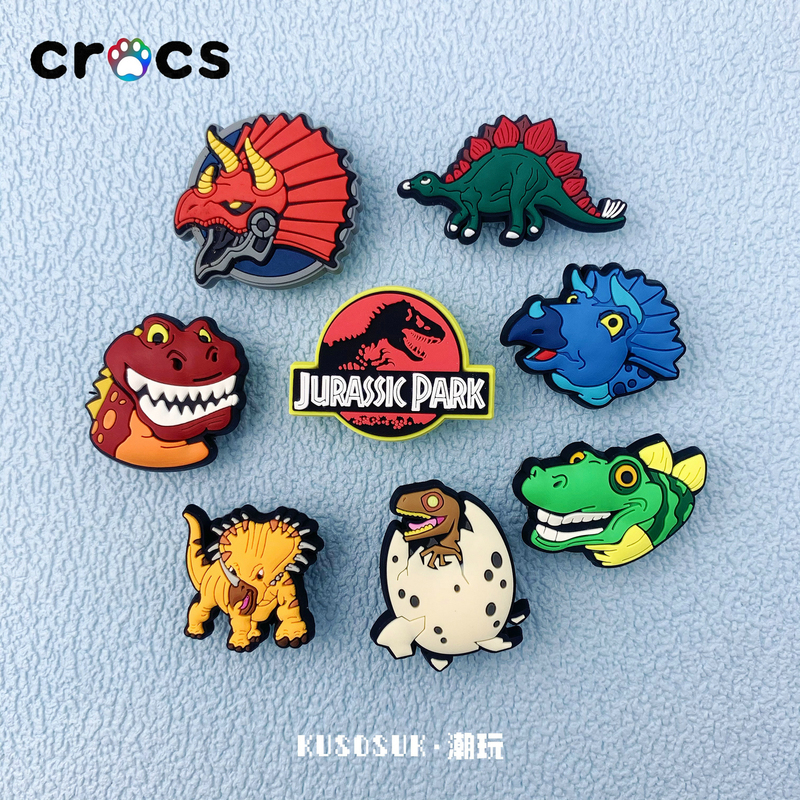 Crocs Shoe Charms Accessories Compatible with Crocs Decorative Shoe Clips Dinosaur Jurassic Park DIY Shoe Clips