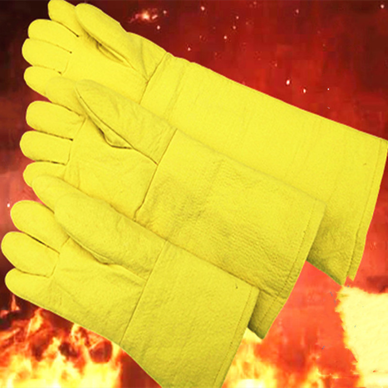 500 degree 538KC high temperature resistant cutting resistant flexible single crystal furnace aluminum extrusion material forged anti-scalding aramid insulation gloves