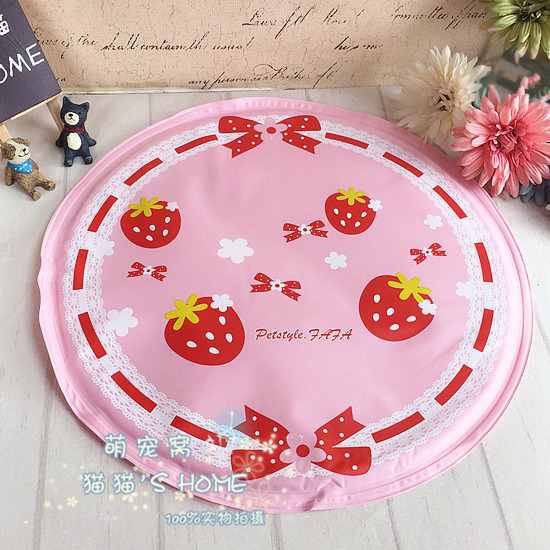 Phim hoạt hình Dâu Vịt Con Vật Nuôi Ice Pad Mùa Hè Chó Mat Mat Mùa Hè Làm Mát Cát Teddy Hàng Hóa 	hộp đựng thức ăn cho chó	