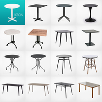 Outdoor Table Iron Art Glass Long Table Waterproof Creative Net Red Folk Juku Table Cafe Milk Tea Shop Outdoor Table