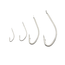 100 LOADED WHITE FOX FISH HOOK WITH BARBED HIGH CARBON STEEL EASY INLET FISH HOOK LONG HANDLE BEATING FLAT AUTUMN FIELD HOOK PITUITARY FISHING GEAR