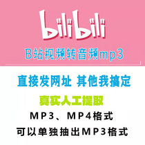 Station B converts mp3 audio webpage video to manual download and extracts MP4 Douyin