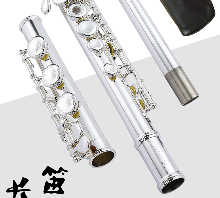 Taiwan Gongsen 17 lỗ mở và đóng nhạc cụ sáo sử dụng kép chính hãng C có thể điều chỉnh E nhạc mạ bạc khỏe mạnh - Nhạc cụ phương Tây đàn guitar