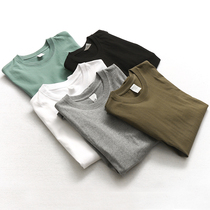 D039 Mens Summer New 2020 Joker Straight Round Neck Short Sleeve Cotton Top Casual Mens Basic T-Shirt