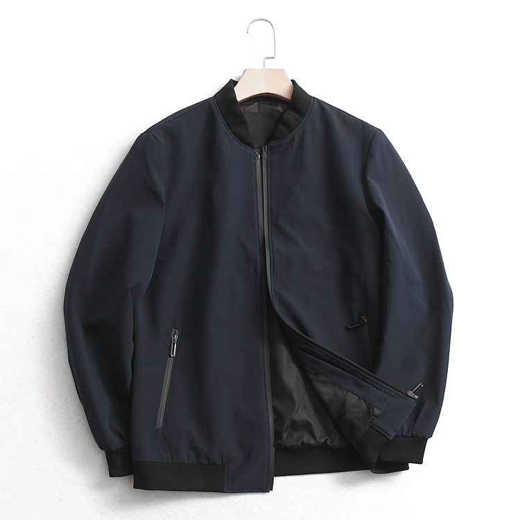 B336 men's clothing spring new 2020 minimalist pure salad necklace with long sleeves 100 hitch casual clip-shirt jacket