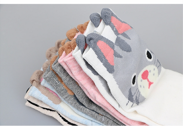 Y24-7 vớ hoạt hình vớ nữ vớ nữ sinh viên cotton vớ động vật ba chiều sáng tạo cá tính vớ vớ cao cổ