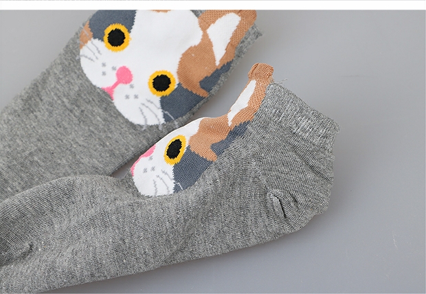 Y24-7 vớ hoạt hình vớ nữ vớ nữ sinh viên cotton vớ động vật ba chiều sáng tạo cá tính vớ vớ cao cổ