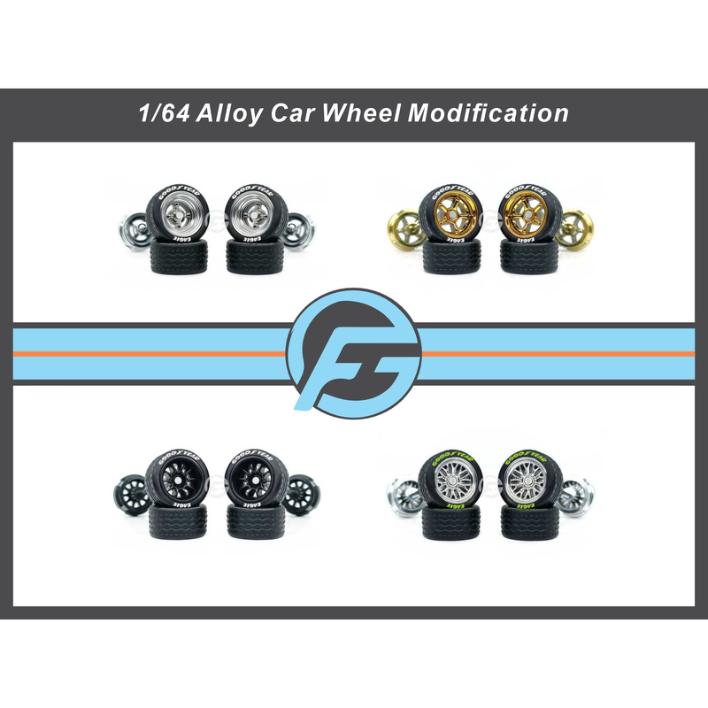Fg 1/64 Hot Wheels Alloy Car Model Modified Wheels 10.80mm Ssc-N Full Series Integrated Fixed Axle