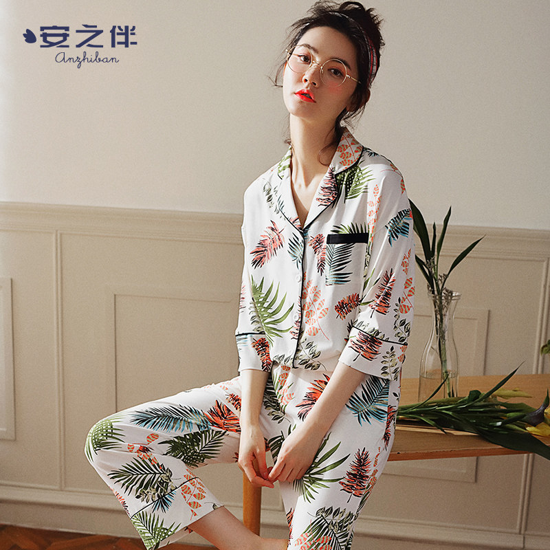Pyjama pour femme en Coton à manches - Ref 2996233 Image 4