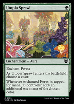 Ideal Sprawl UtopiaSprawlMTG Magic: The Gathering Eldraine Wizard Commander WOC-135 English Iron