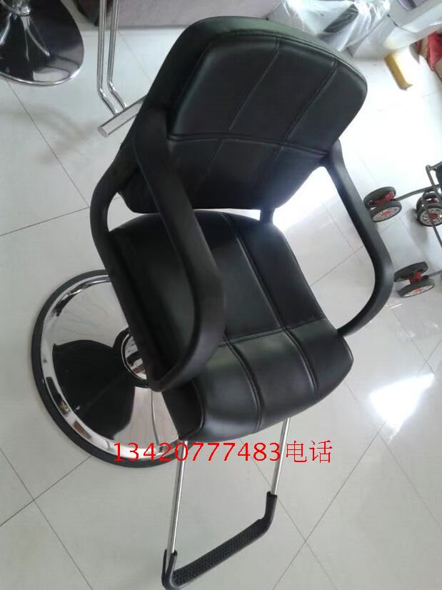 Nhà máy trực tiếp nhựa PU tay vịn ghế làm tóc ghế cắt tóc ghế salon tóc đồ nội thất dầu gội ghế màu đen ghế chẵn - Hair Salon / Nội thất làm đẹp