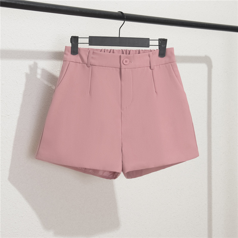 Plus Size New Style Suit Shorts for Women, Korean Style High-Waisted Wide-Leg Pants, Spring and Summer Drapey Thin Loose A-Line Casual Pants