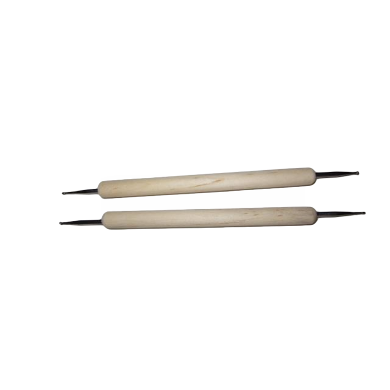 DIY embroidery leather carving cloth with carbon paper special tracing pen Extension pen Double-headed iron pen metal pen wooden handle