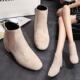2019 new autumn medium heel thick heel suede women's shoes
