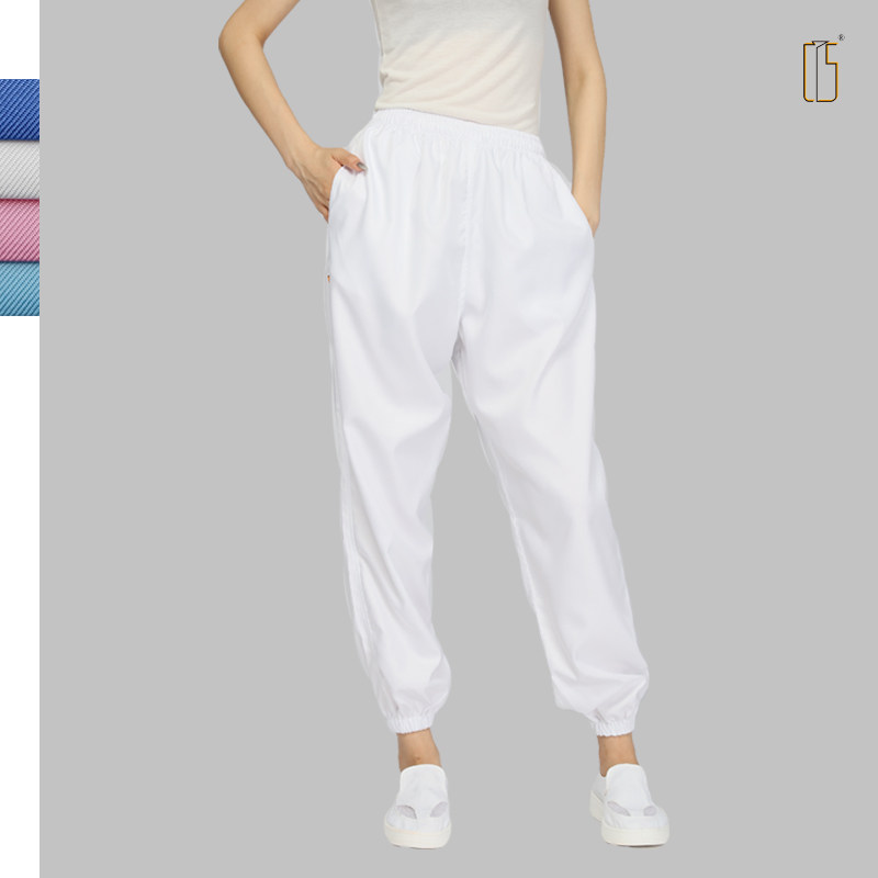 Can Sheng Food Factory Worktrousers with pockets white dust pants hot spot breathable men and women