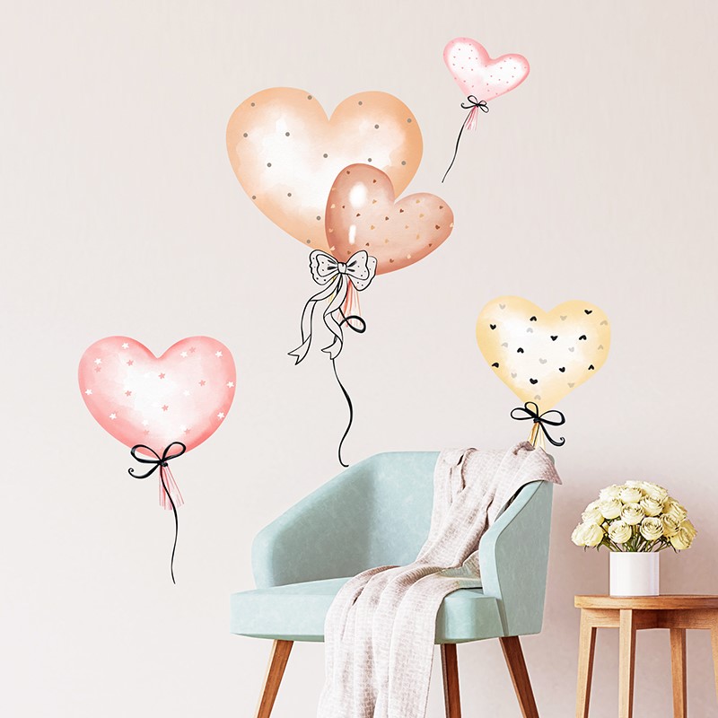 Love stickers wall stickers Warm net red wall decoration wallpaper Bedroom room background wall paper wall painting Self-adhesive
