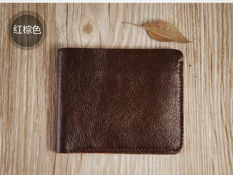 Ví nam 2018 mới mềm da ví ngắn đơn giản gấp mặt cắt ngang ví da phần thủy triều Harajuku ví local brand