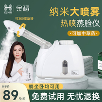 Golden Rice facial steamer hot and cold double spray hydrating nano spray facial steamer household dry eye steamer to open pores