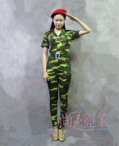 (Beijing rental) Female soldiers dance performance clothing Army dance clothing camouflage jumpsuit