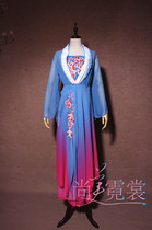 Dot purple lip classical dance performance suit gradient color female long dress square dot purple lip dance suit custom rental rental