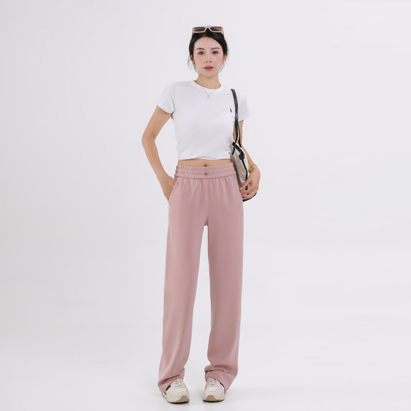 Lulu-Style Matte Lenzing Modal Sand-Washed Air Pants Softstreme Women's High-Waisted Long Pants Alternative