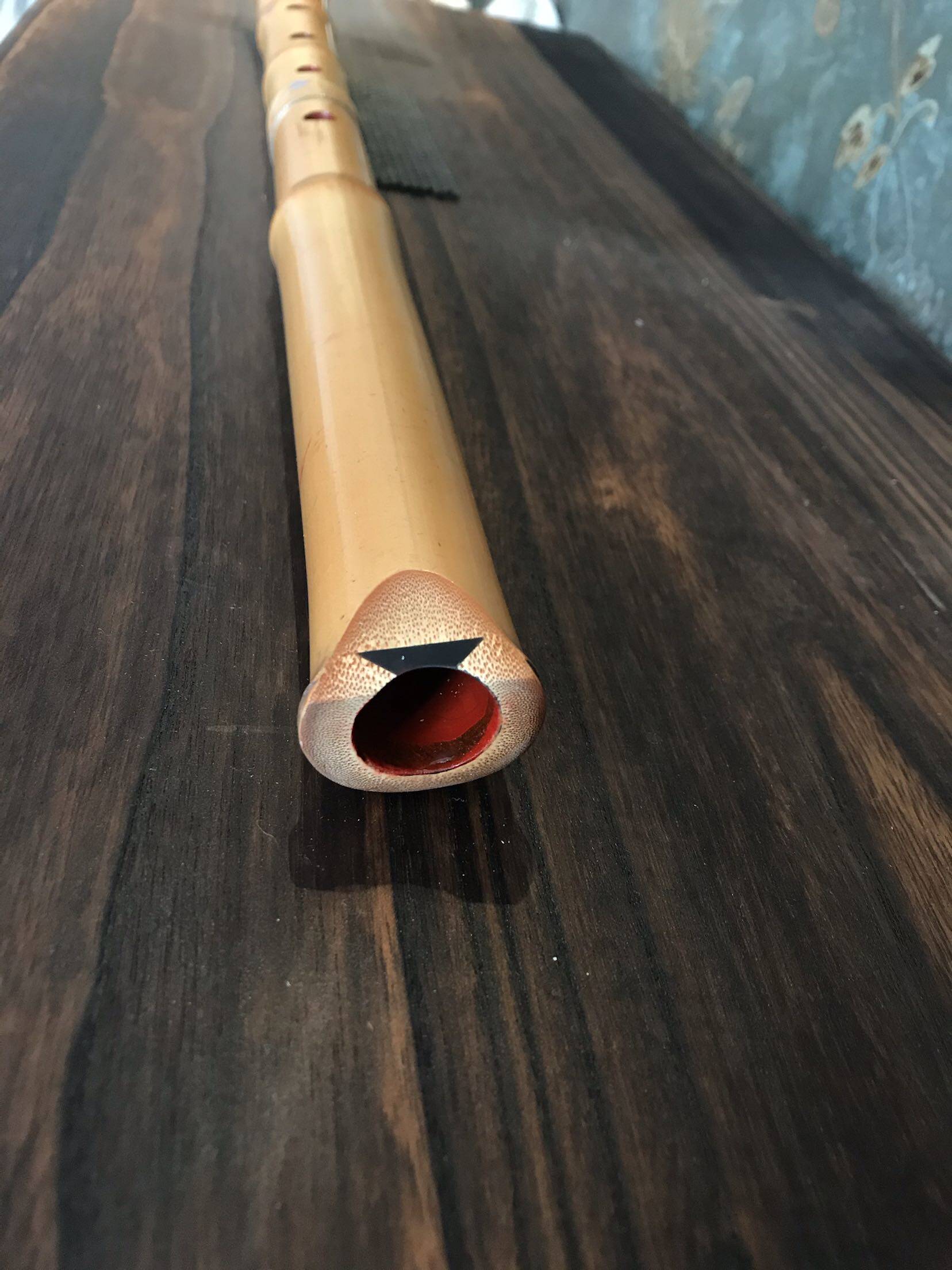 Japanese second-hand shakuhachi Lü Xuan, one foot nine silver three lines, no cracks, sound spirit, flexible control