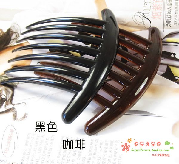 Tóc acrylic đầy đủ tinh thể sáng răng chải tóc 7 lược chải răng Phụ kiện tóc - Phụ kiện tóc kẹp tóc càng cua