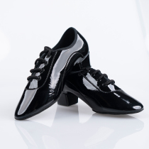 Song Liberia boys children dance shoes Latin national standard 100 hitch super slim leather practice shoes competition performance dance shoes B502