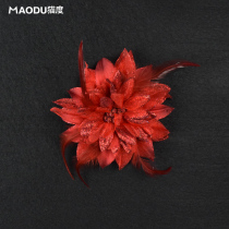 Cat degree children Latin dance headdress performance Princess feather modeling performance accessories accessories girl floral headdress girl