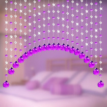 Bead curtain crystal partition curtain finished product modified to feng shui door curtain screen living room bedroom porch hanging curtain bathroom hanging curtain