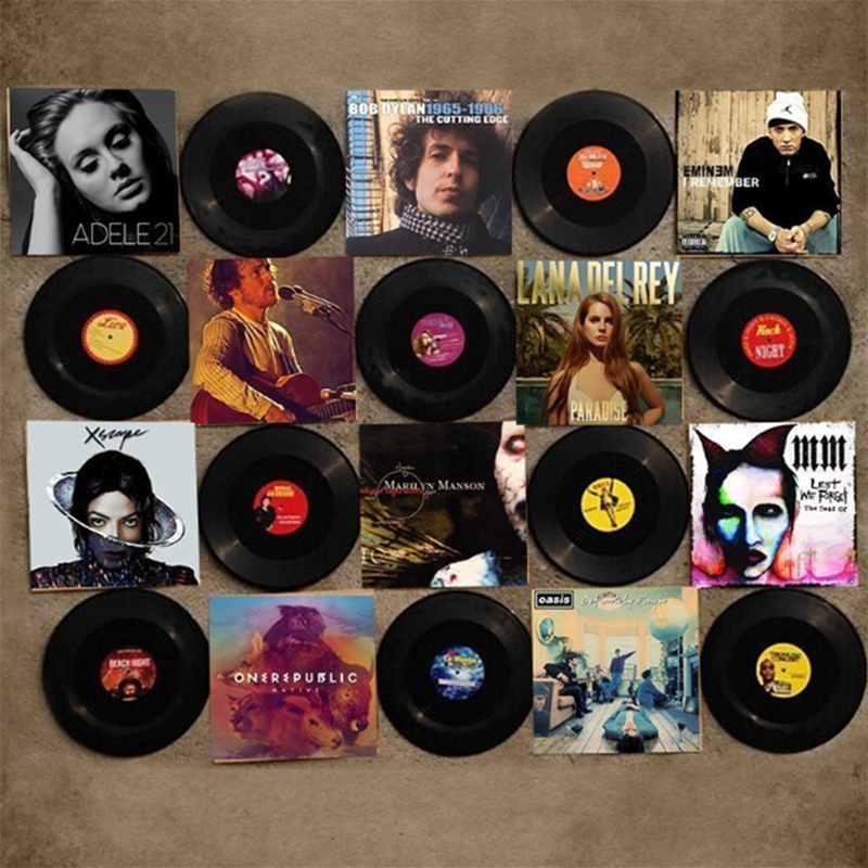 Photographic Props Simulation Compact Disc Record Model Bar Café Personality Interior Wall Decoration Vinyre Nostalgia Decorative Wall