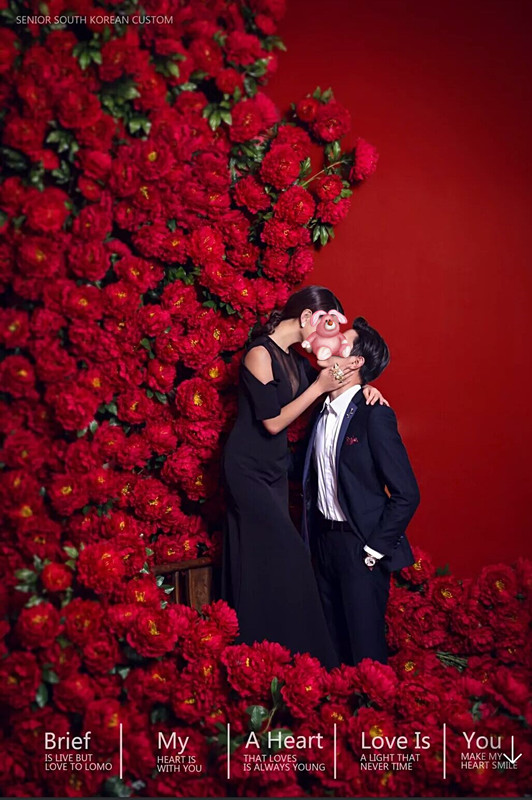 Photo studio props real scene flower wall simulation peony flower wall photography wedding flower wall background wall photo red peony flower